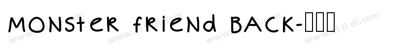 Monster Friend Back字体转换